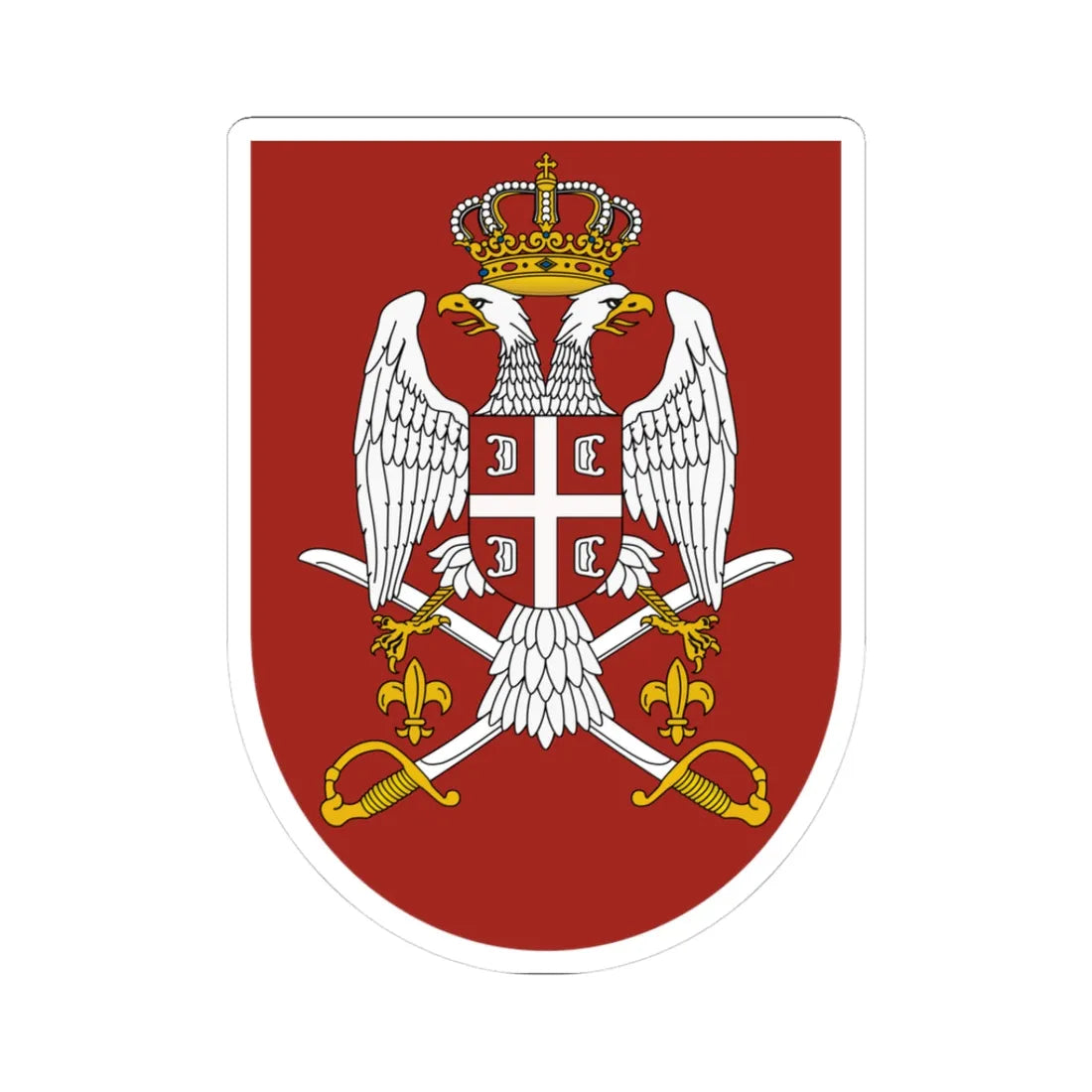 Emblem of the Serbian Armed Forces (Serbia) (Coat of Arms) STICKER Vinyl Kiss-Cut Decal - The Sticker Space
