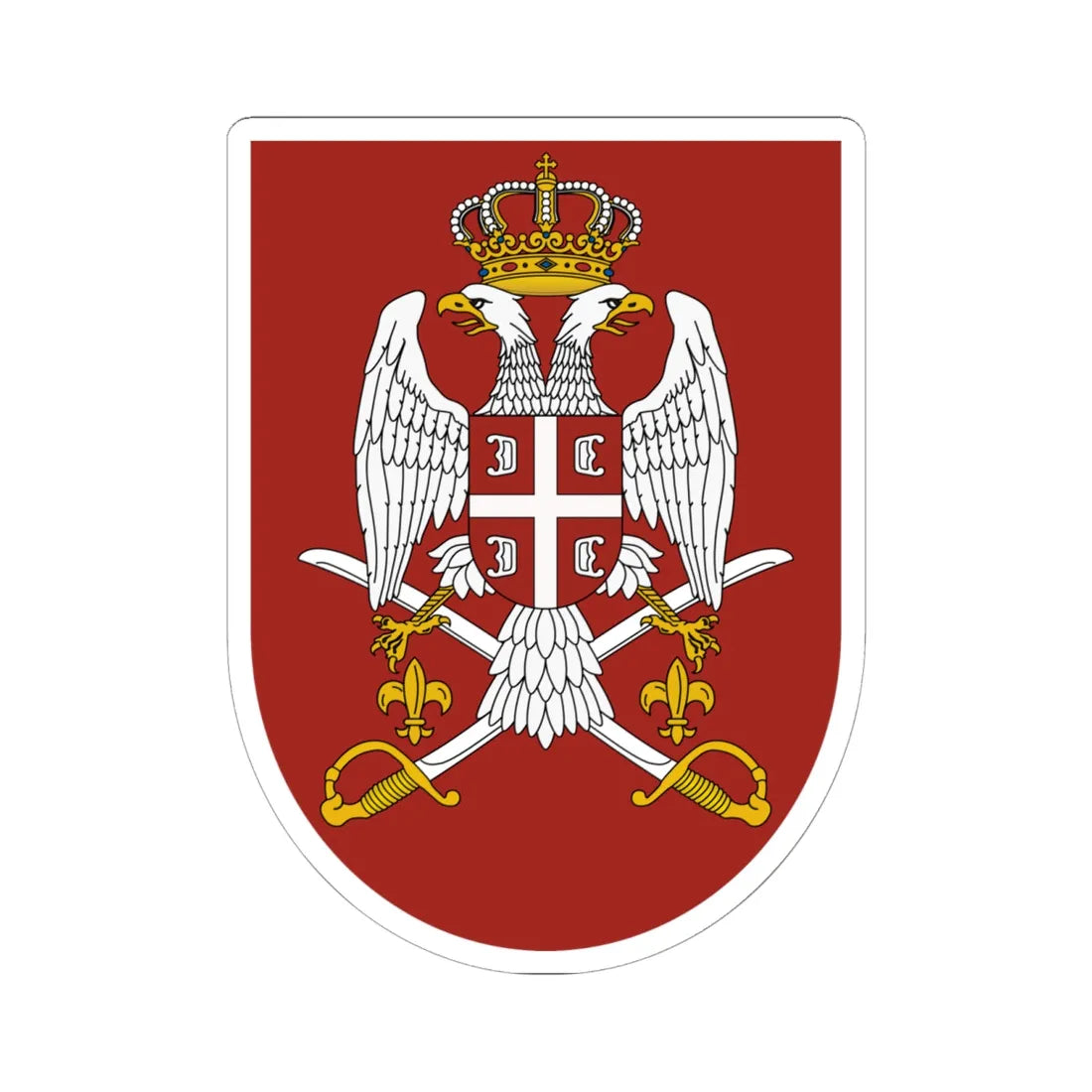 Emblem of the Serbian Armed Forces (Serbia) (Coat of Arms) STICKER Vinyl Kiss-Cut Decal - The Sticker Space
