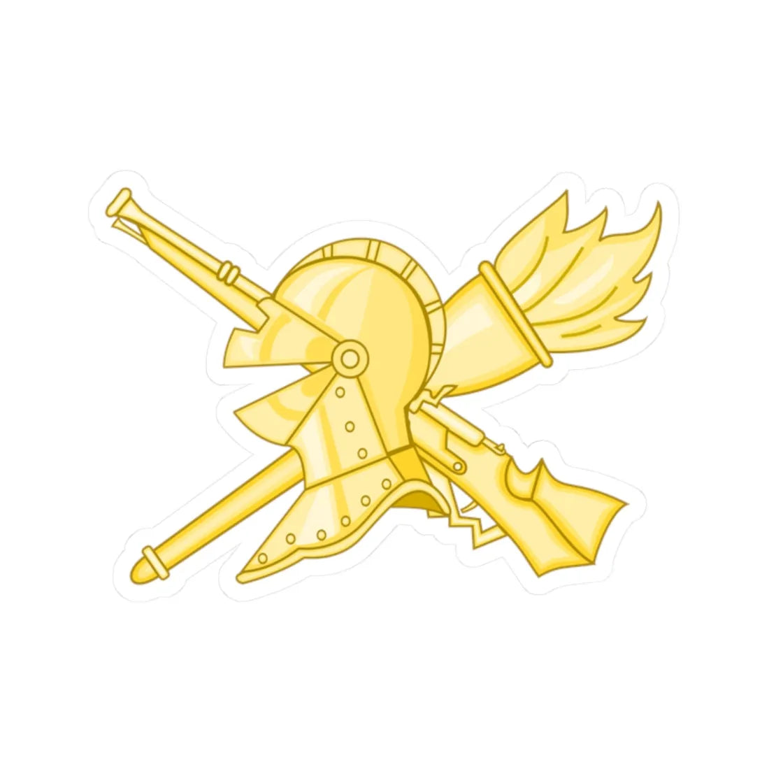 Emblem of the Spanish Army Logistics Units (Spain) (Coat of Arms) STICKER Vinyl Kiss-Cut Decal 2 Inch White - The Sticker Space