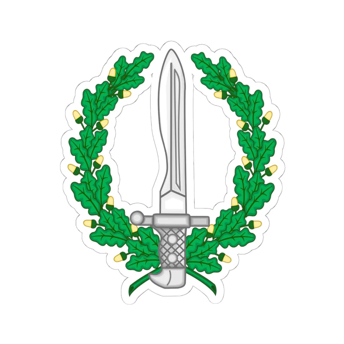 Emblem of the Spanish Army Special Operations Forces (Spain) (Coat of Arms) STICKER Vinyl Kiss-Cut Decal 6 Inch White - The Sticker Space