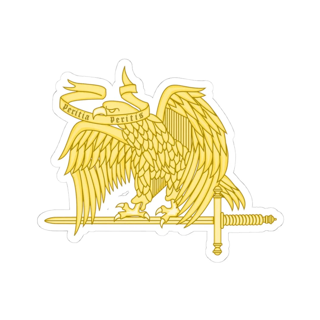 Emblem of the Spanish Army Specialists Corps (Spain) (Coat of Arms) STICKER Vinyl Kiss-Cut Decal 4 Inch White - The Sticker Space