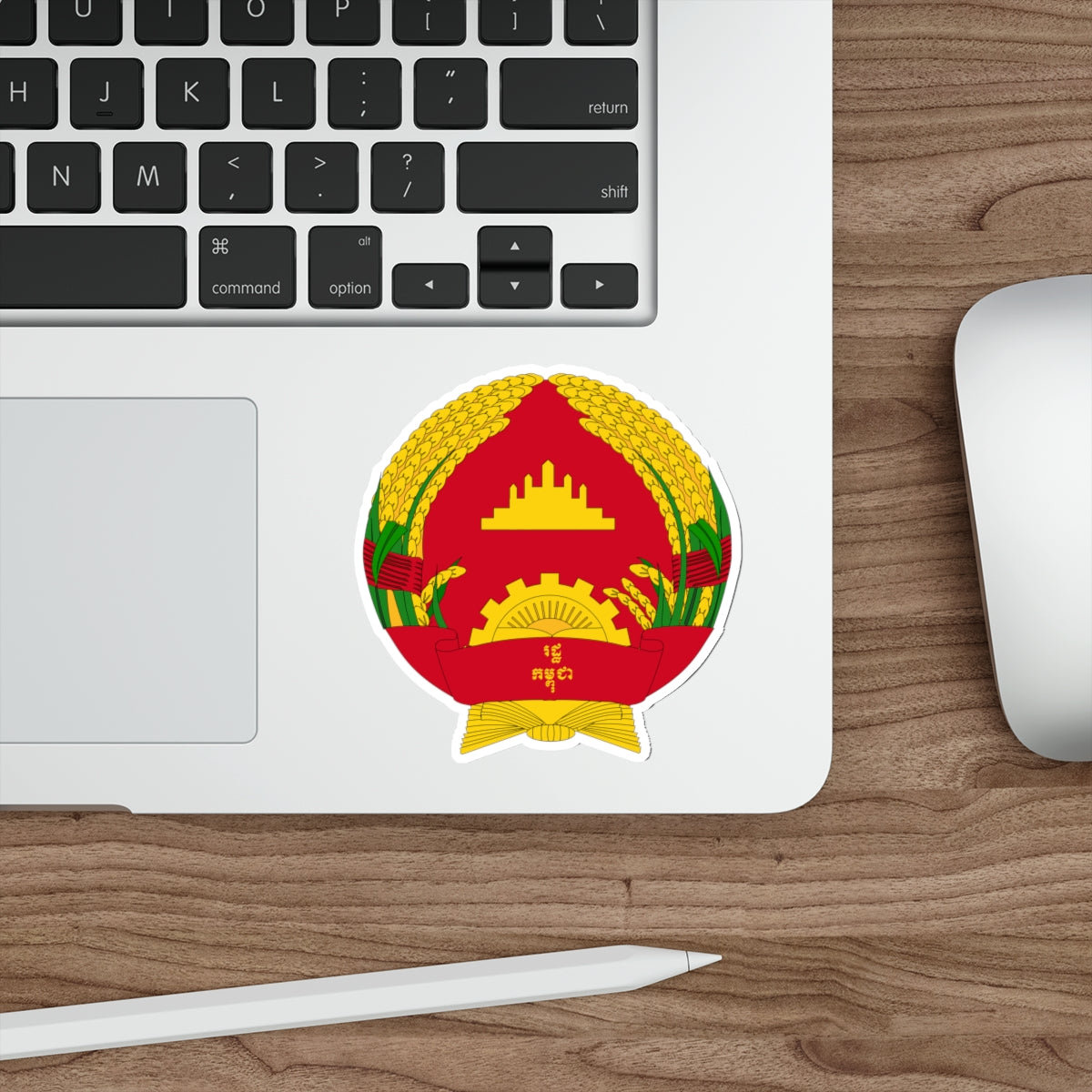 Emblem of the State of Cambodia (1989–1992) STICKER Vinyl Die-Cut Decal-The Sticker Space