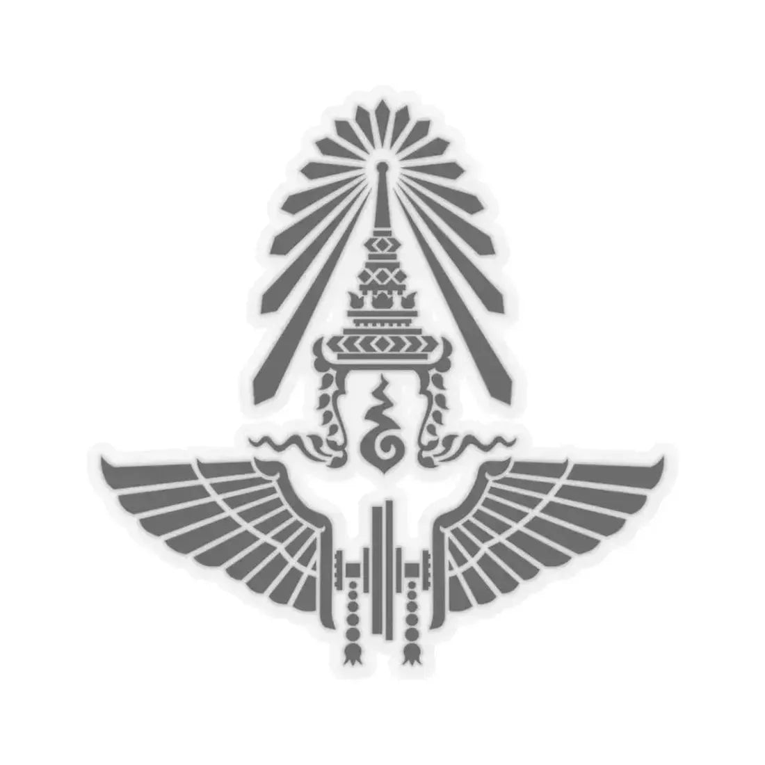 Emblem of the State Railway of Thailand (Thailand) STICKER Vinyl Kiss-Cut Decal 3 Inch Transparent - The Sticker Space