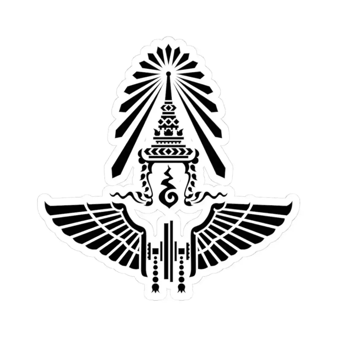 Emblem of the State Railway of Thailand (Thailand) STICKER Vinyl Kiss-Cut Decal 3 Inch White - The Sticker Space