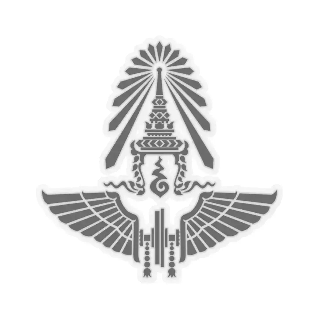 Emblem of the State Railway of Thailand (Thailand) STICKER Vinyl Kiss-Cut Decal 4 Inch Transparent - The Sticker Space