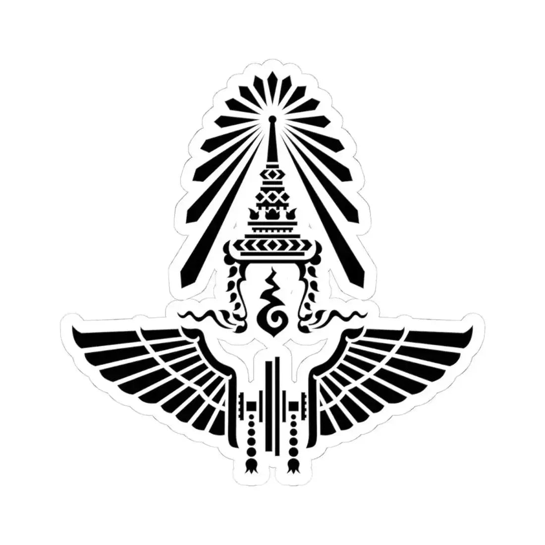 Emblem of the State Railway of Thailand (Thailand) STICKER Vinyl Kiss-Cut Decal 4 Inch White - The Sticker Space