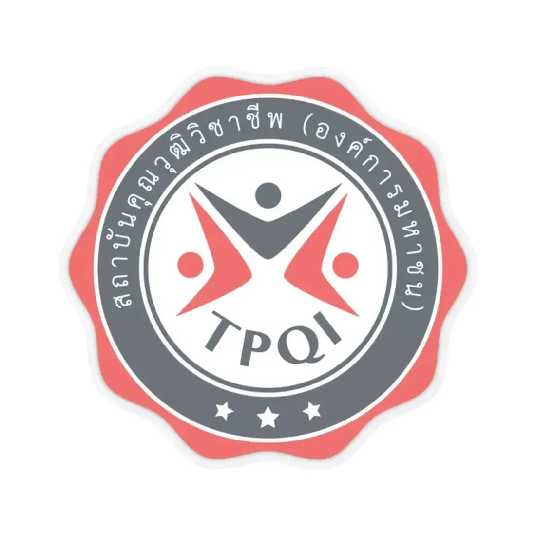 Emblem of the Thailand Professional Qualification Institute (Thailand) STICKER Vinyl Kiss-Cut Decal 2 Inch Transparent - The Sticker Space