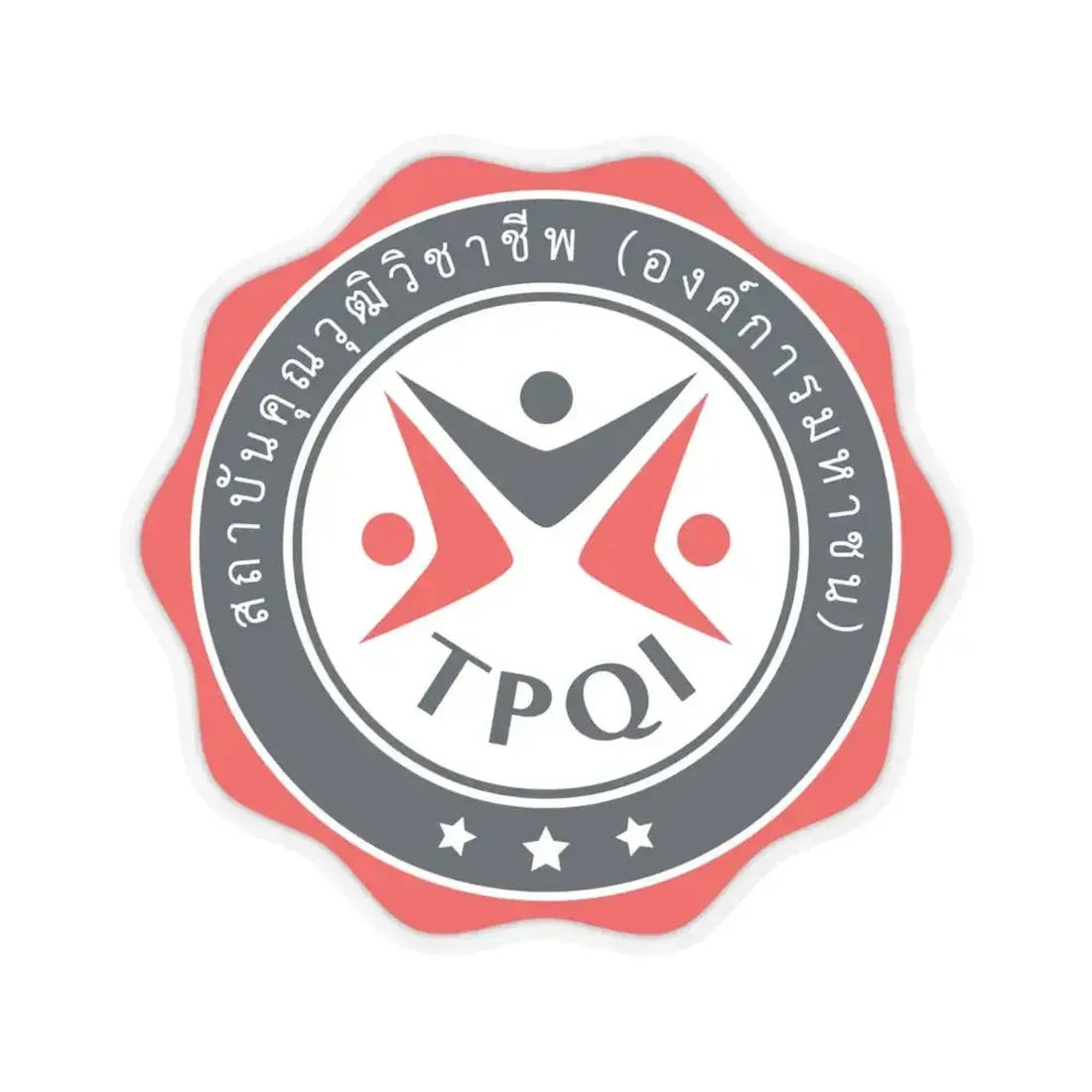 Emblem of the Thailand Professional Qualification Institute (Thailand) STICKER Vinyl Kiss-Cut Decal 6 Inch Transparent - The Sticker Space