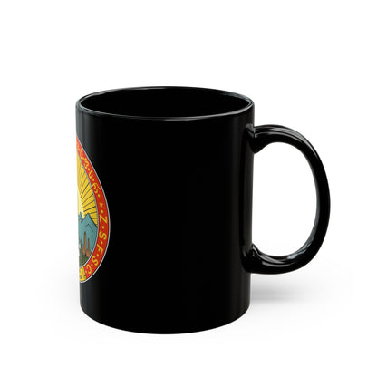 Emblem of the Transcaucasian SFSR (1930-1936) - Black Coffee Mug-The Sticker Space