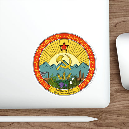 Emblem of the Transcaucasian SFSR (1930-1936) STICKER Vinyl Die-Cut Decal-The Sticker Space