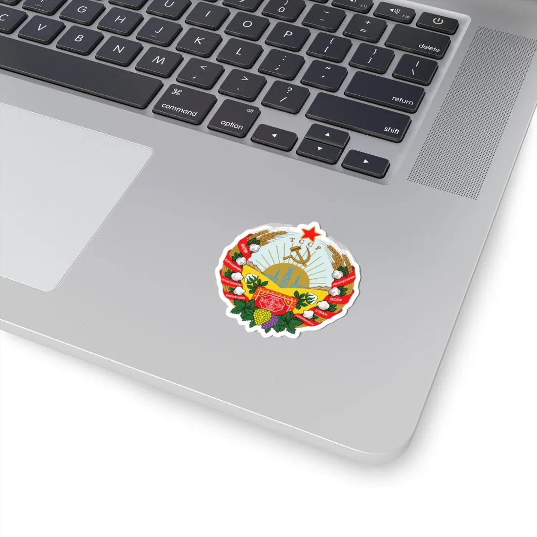 Emblem of the Turkmen SSR (Soviet Union) (Coat of Arms) STICKER Vinyl Kiss-Cut Decal - The Sticker Space