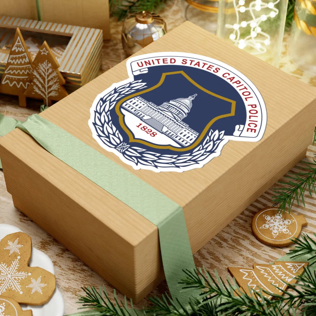 Emblem of the United States Capitol Police (United States) (Coat of Arms) STICKER Vinyl Kiss-Cut Decal - The Sticker Space