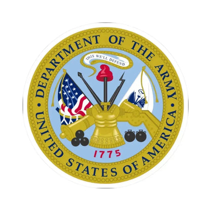 Emblem of the United States Department of the Army - STICKER Vinyl Kiss-Cut Decal 2 Inch White - The Sticker Space