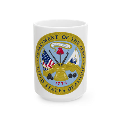 Emblem of the United States Department of the Army - White Coffee Mug-15oz-The Sticker Space