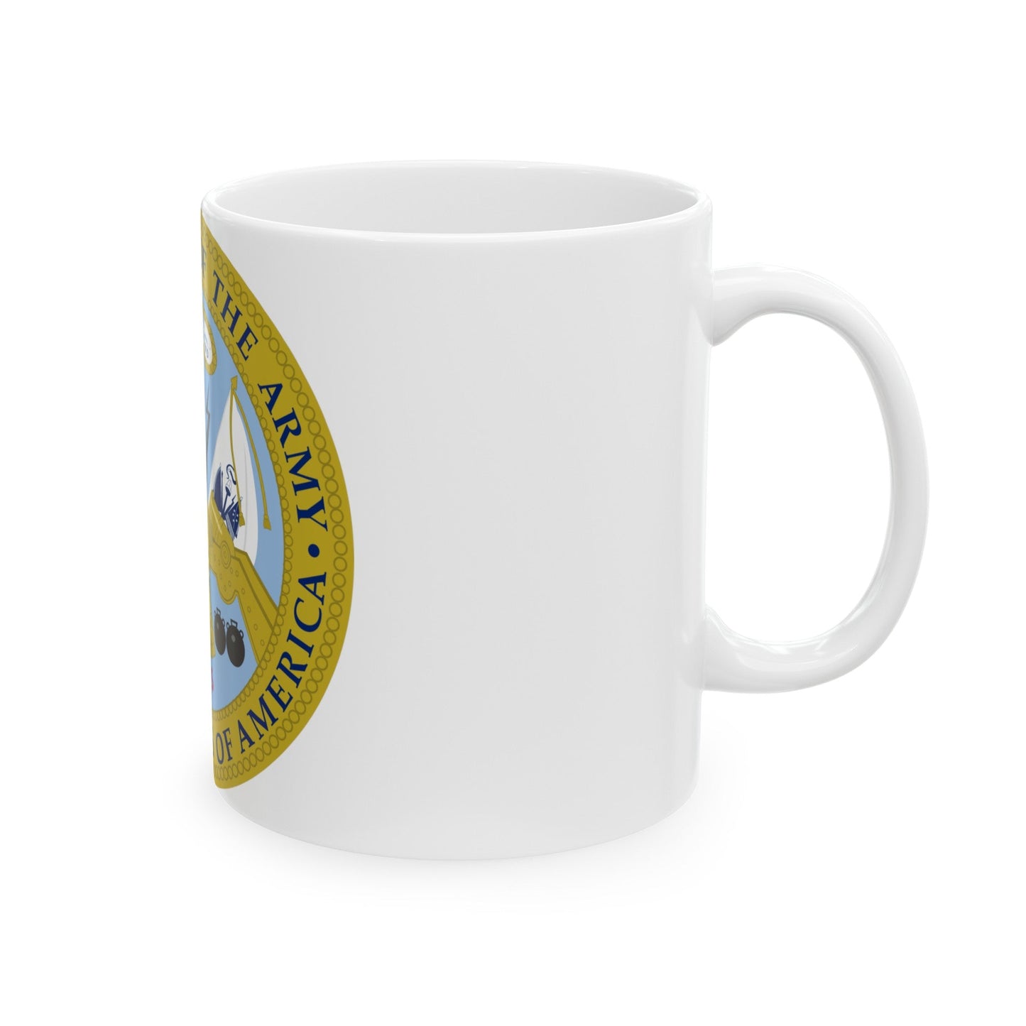 Emblem of the United States Department of the Army - White Coffee Mug-The Sticker Space