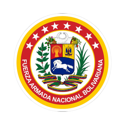Emblem of the Venezuelan Armed Forces (Venezuela) (Coat of Arms) STICKER Vinyl Kiss-Cut Decal 3 Inch White - The Sticker Space