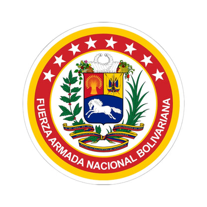 Emblem of the Venezuelan Armed Forces (Venezuela) (Coat of Arms) STICKER Vinyl Kiss-Cut Decal 6 Inch White - The Sticker Space
