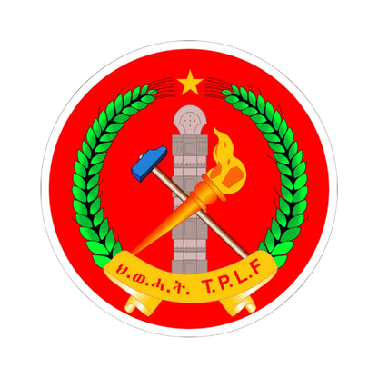 Emblem Of Tigray Peoples Liberation Front (Ethiopia) (Coat of Arms) STICKER Vinyl Kiss-Cut Decal 6 Inch White - The Sticker Space
