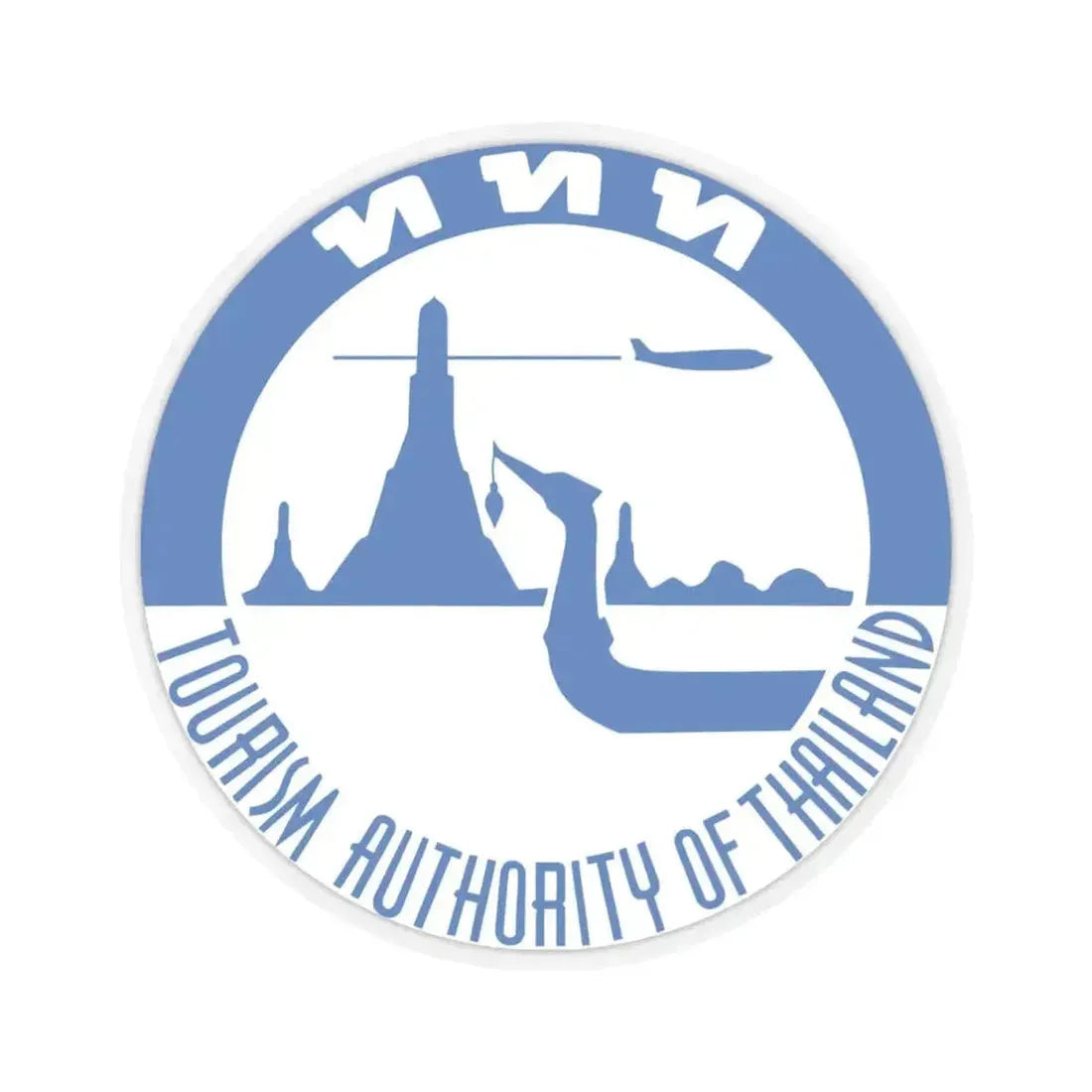Emblem of Tourism Authority of Thailand (Thailand) STICKER Vinyl Kiss-Cut Decal 4 Inch Transparent - The Sticker Space