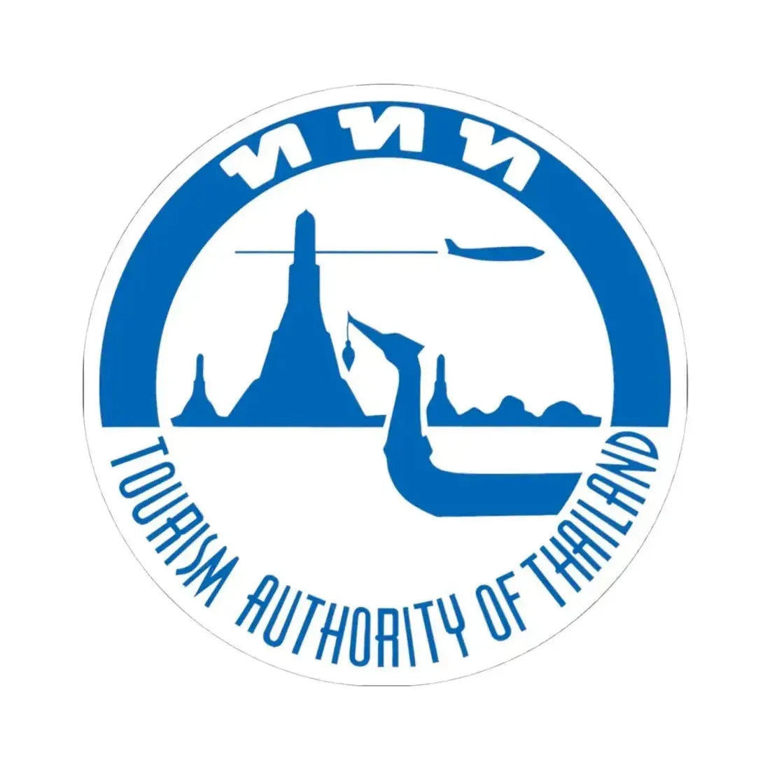 Emblem of Tourism Authority of Thailand (Thailand) STICKER Vinyl Kiss-Cut Decal 4 Inch White - The Sticker Space