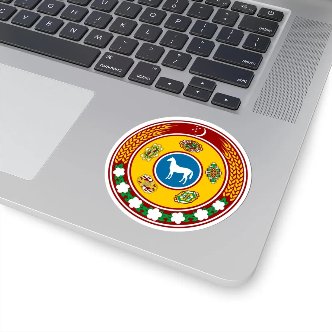 Emblem of Turkmenistan 1992-2000 (Turkmenistan) (Coat of Arms) STICKER Vinyl Kiss-Cut Decal - The Sticker Space