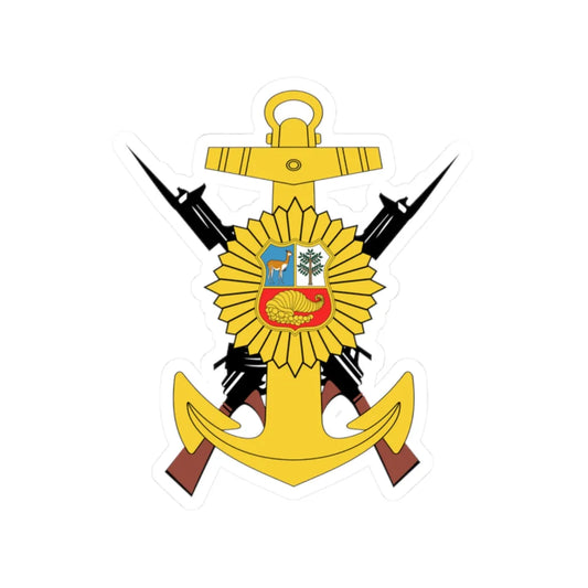 Emblema de la Infantería Marina del Perú (Peru) (Coat of Arms) STICKER Vinyl Kiss-Cut Decal 2 Inch White - The Sticker Space