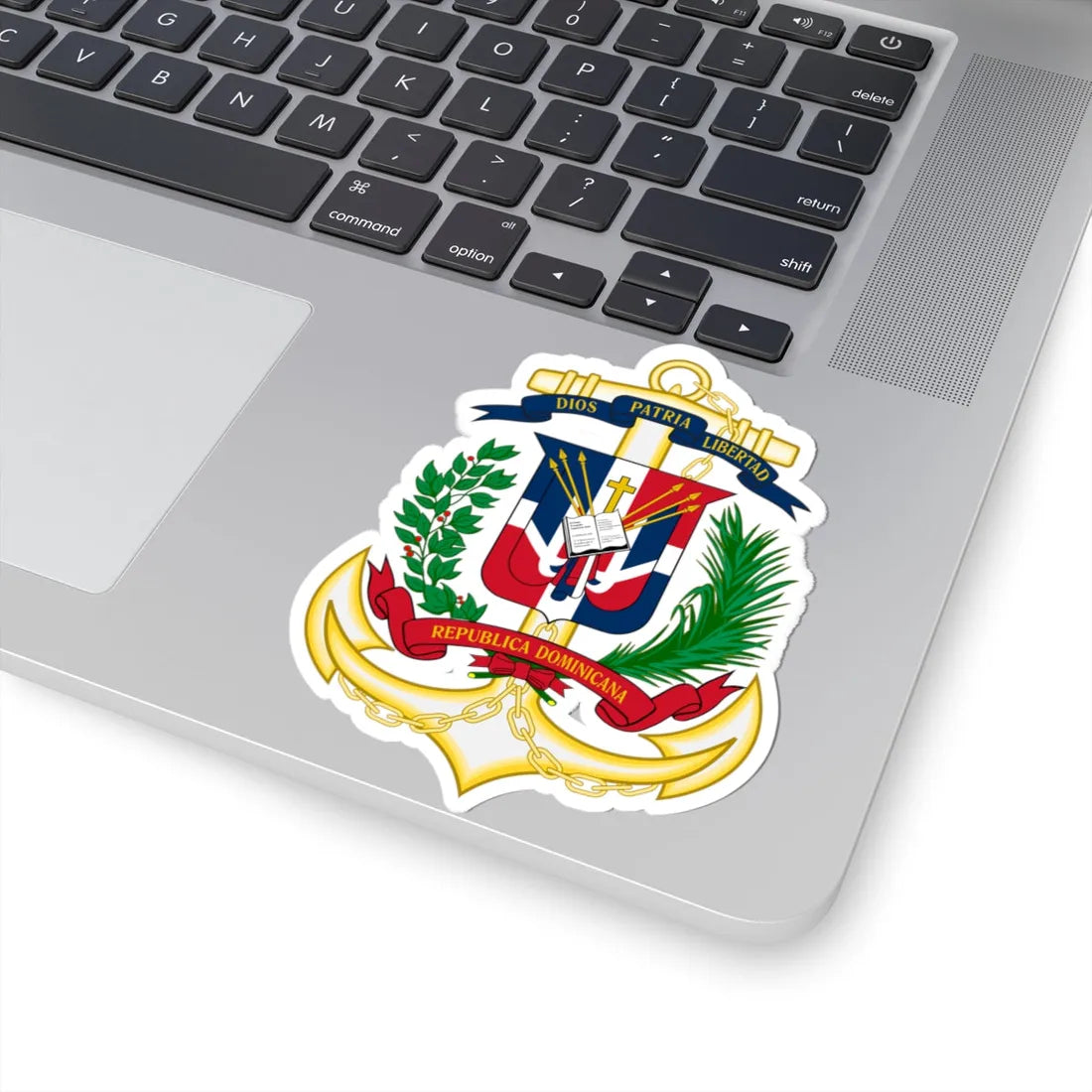 Emblema de la Marina de Guerra Dominicana (Dominica) (Coat of Arms) STICKER Vinyl Kiss-Cut Decal - The Sticker Space