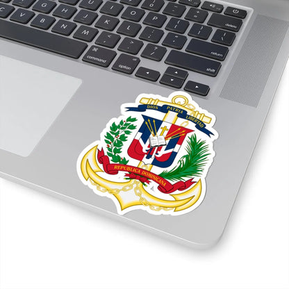 Emblema de la Marina de Guerra Dominicana (Dominica) (Coat of Arms) STICKER Vinyl Kiss-Cut Decal - The Sticker Space