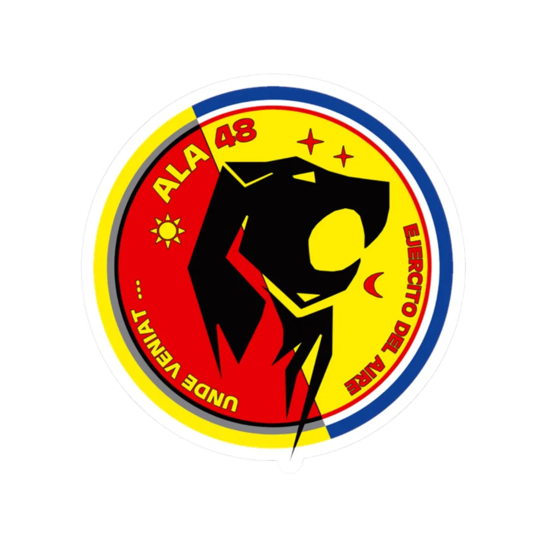 Emblema del Ala 48 del Ejército del Aire español (Spain) (Coat of Arms) STICKER Vinyl Kiss-Cut Decal 2 Inch White - The Sticker Space
