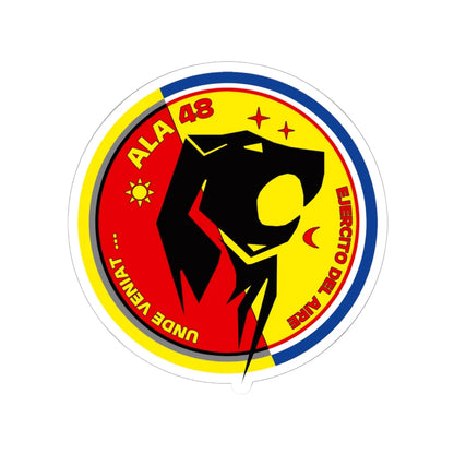 Emblema del Ala 48 del Ejército del Aire español (Spain) (Coat of Arms) STICKER Vinyl Kiss-Cut Decal 6 Inch White - The Sticker Space