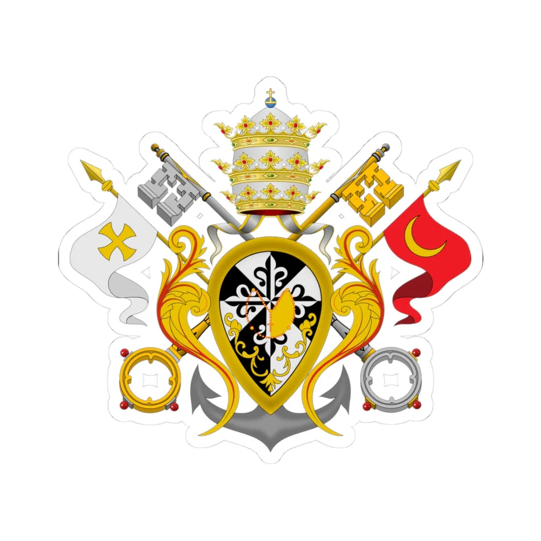 Emblema Tres caídas y Rosario (Spain) (Coat of Arms) STICKER Vinyl Kiss-Cut Decal - The Sticker Space