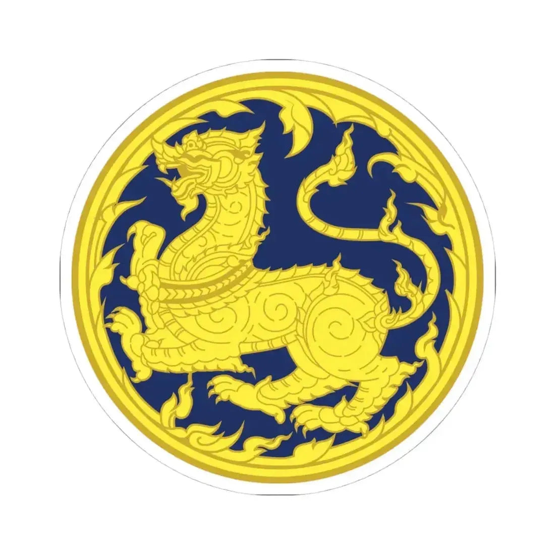Emblems of Ministry of Interior Thailand colored (Thailand) STICKER Vinyl Kiss-Cut Decal 4 Inch White - The Sticker Space