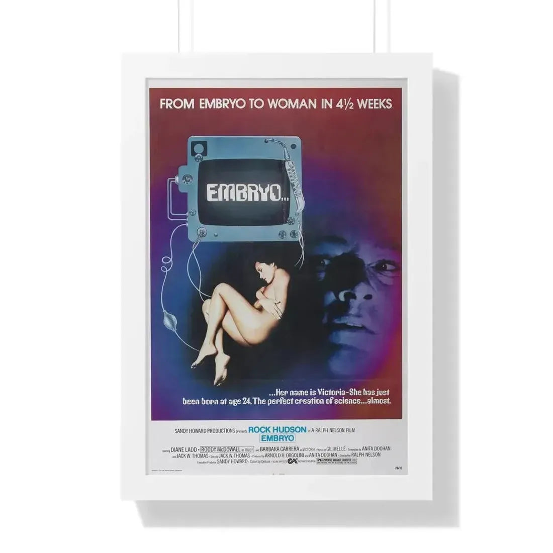 EMBRYO 1976 - Framed Movie Poster 16″ x 24″ White - The Sticker Space