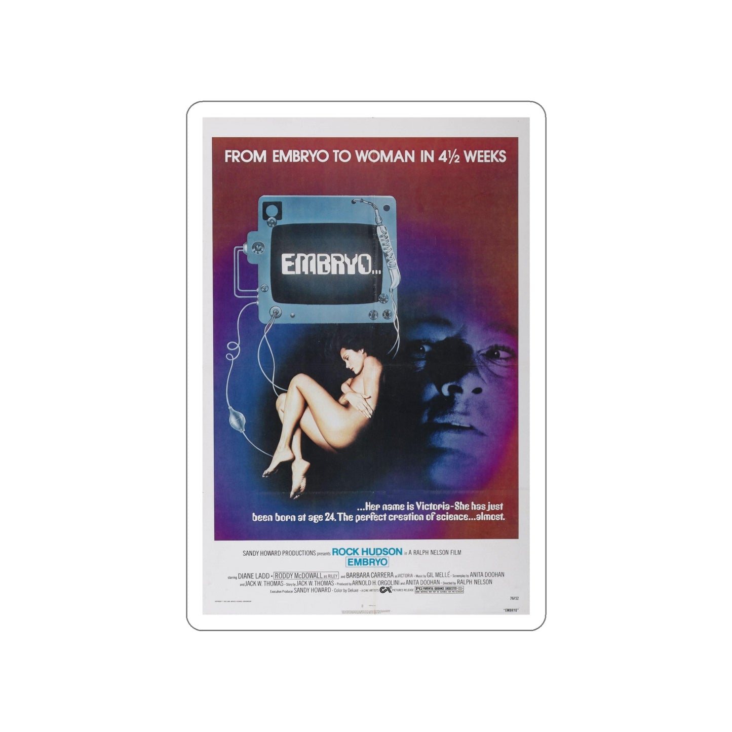 EMBRYO 1976 Movie Poster STICKER Vinyl Die-Cut Decal-6 Inch-The Sticker Space