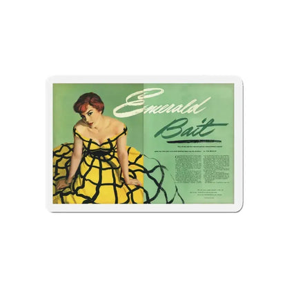 Emerald Bait, Esquire, October 1951 (Magazine Illustration) Refrigerator Magnet 4 Inch Die-Cut - The Sticker Space