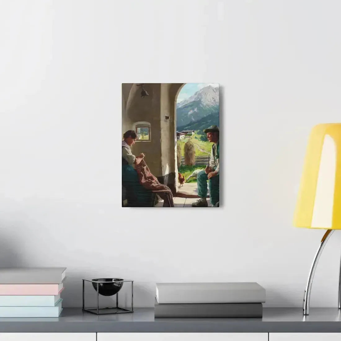 Emil Rau (1858-1897) A Conversation - Canvas Wall Art - The Sticker Space