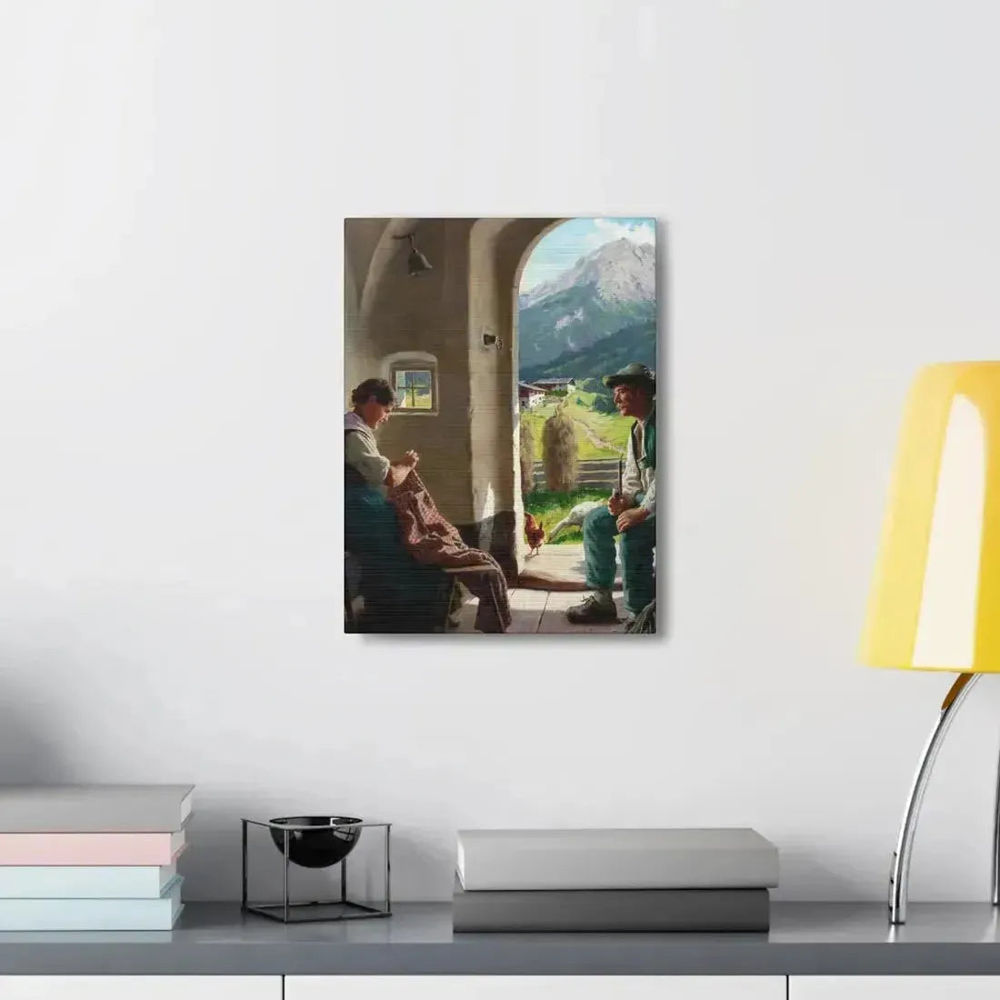 Emil Rau (1858-1897) A Conversation - Canvas Wall Art - The Sticker Space