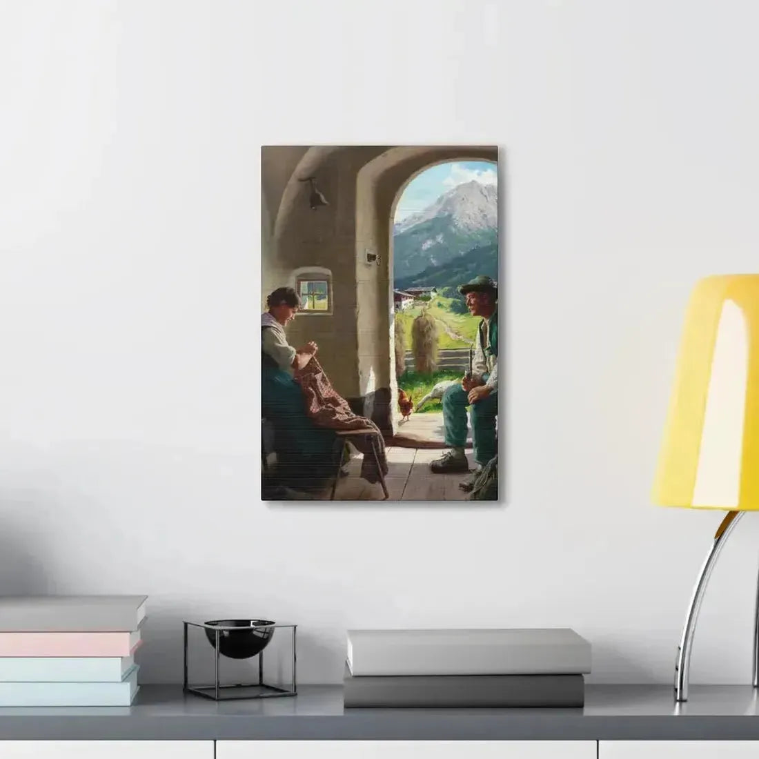 Emil Rau (1858-1897) A Conversation - Canvas Wall Art - The Sticker Space