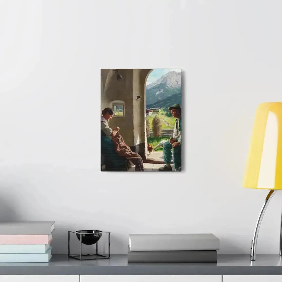 Emil Rau (1858-1897) A Conversation - Canvas Wall Art - The Sticker Space