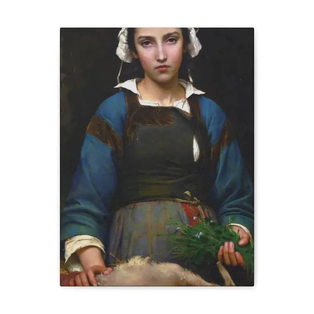 Emile Auguste Hublim (1830-1891) A Friend in Need - 1879 - Canvas Wall Art 12″ x 16″ 1.25" - The Sticker Space