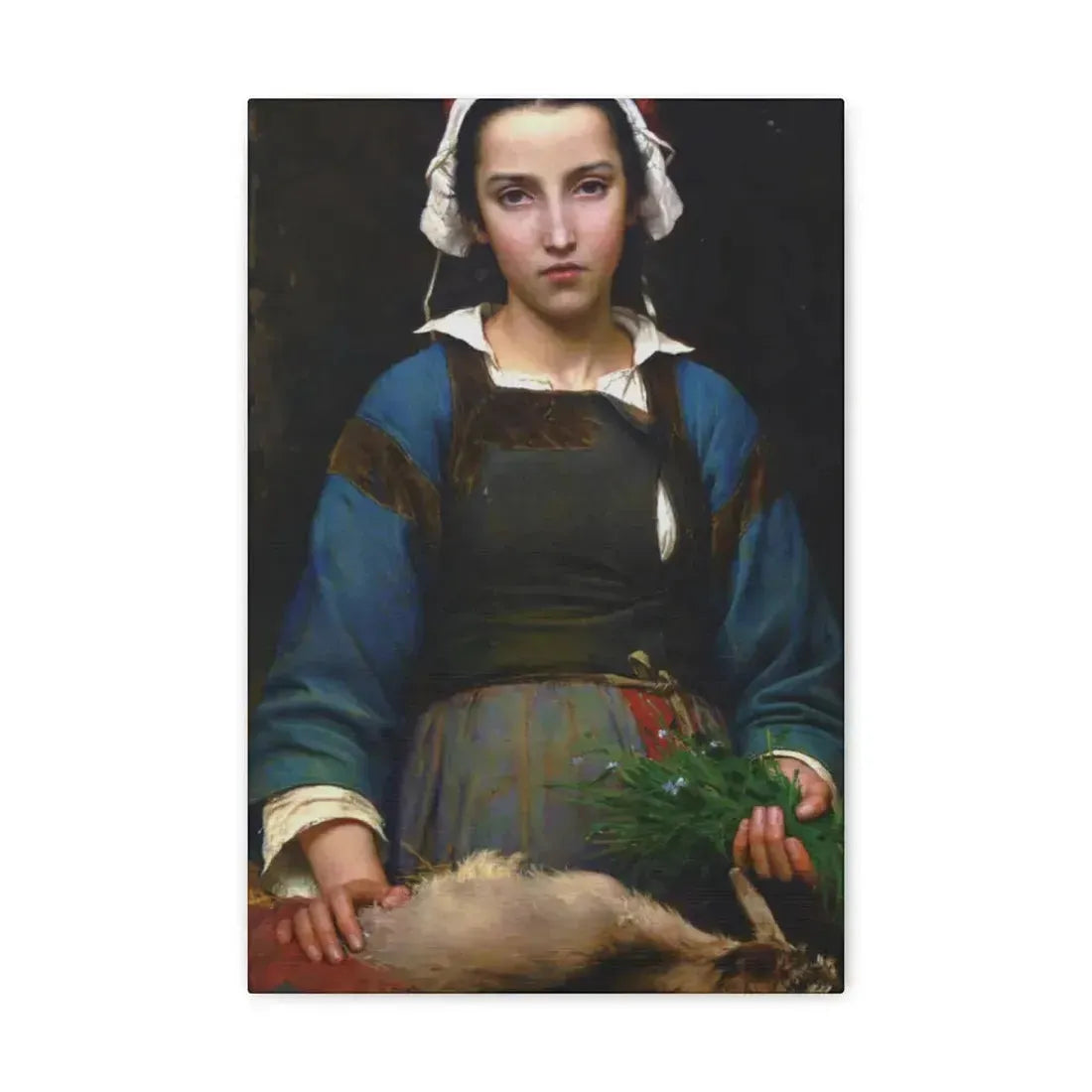 Emile Auguste Hublim (1830-1891) A Friend in Need - 1879 - Canvas Wall Art 12" x 18" 1.25" - The Sticker Space