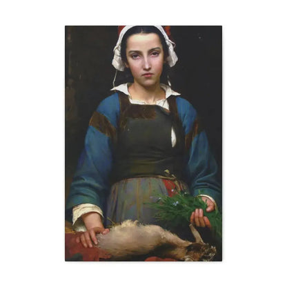 Emile Auguste Hublim (1830-1891) A Friend in Need - 1879 - Canvas Wall Art 16″ x 24″ 1.25" - The Sticker Space