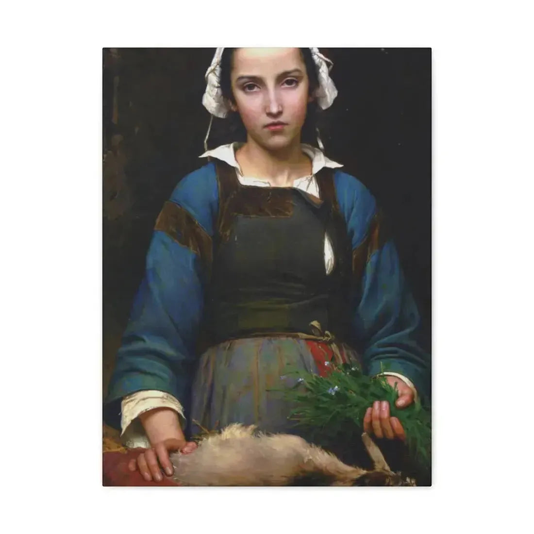 Emile Auguste Hublim (1830-1891) A Friend in Need - 1879 - Canvas Wall Art 18″ x 24″ 1.25" - The Sticker Space