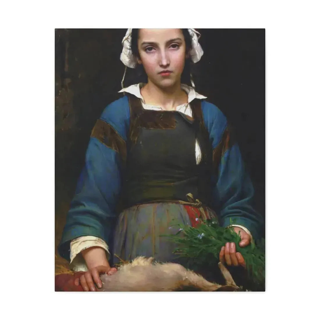 Emile Auguste Hublim (1830-1891) A Friend in Need - 1879 - Canvas Wall Art 24″ x 30″ 1.25" - The Sticker Space