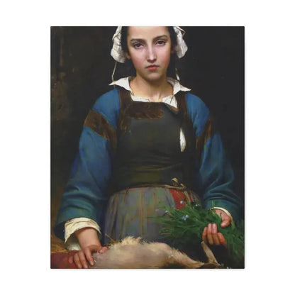 Emile Auguste Hublim (1830-1891) A Friend in Need - 1879 - Canvas Wall Art 24″ x 30″ 1.25" - The Sticker Space