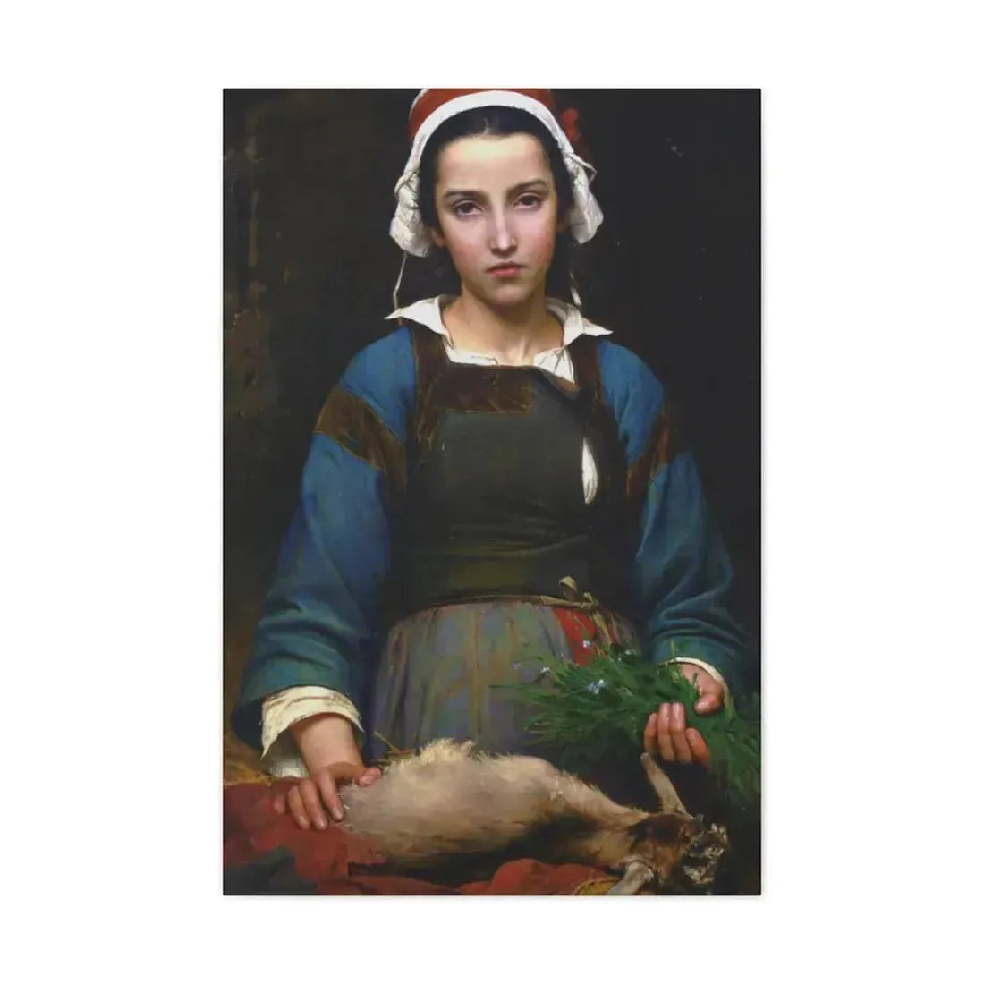 Emile Auguste Hublim (1830-1891) A Friend in Need - 1879 - Canvas Wall Art 24″ x 36″ 1.25" - The Sticker Space