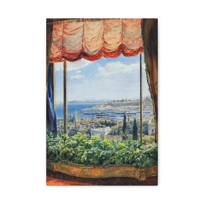 Emile Samoilovich Villiers de l'Isle Adam (1843-1889) View of Constantinople - Canvas Wall Art 12" x 18" 1.25" - The Sticker Space