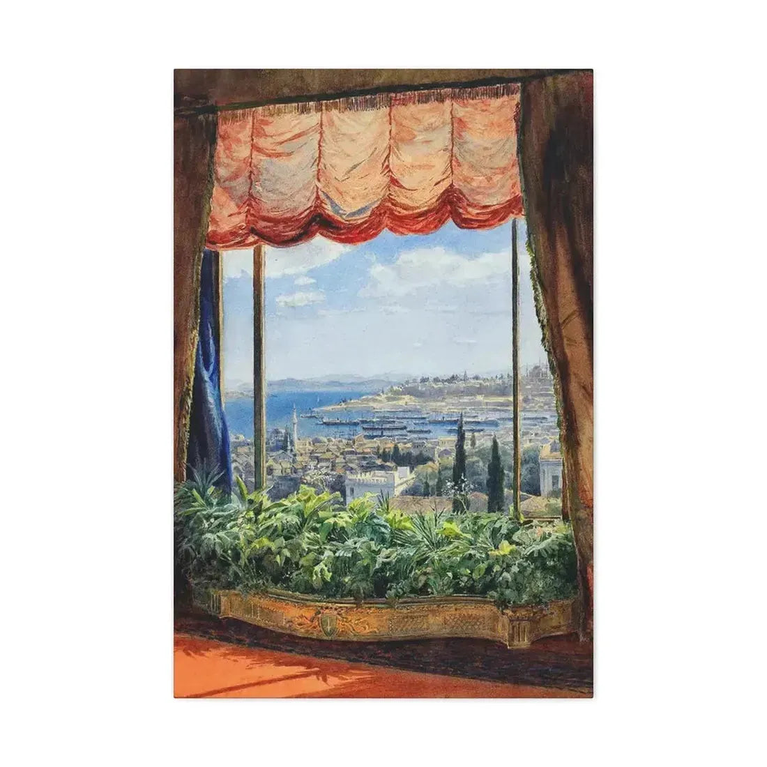 Emile Samoilovich Villiers de l'Isle Adam (1843-1889) View of Constantinople - Canvas Wall Art 24″ x 36″ 1.25" - The Sticker Space