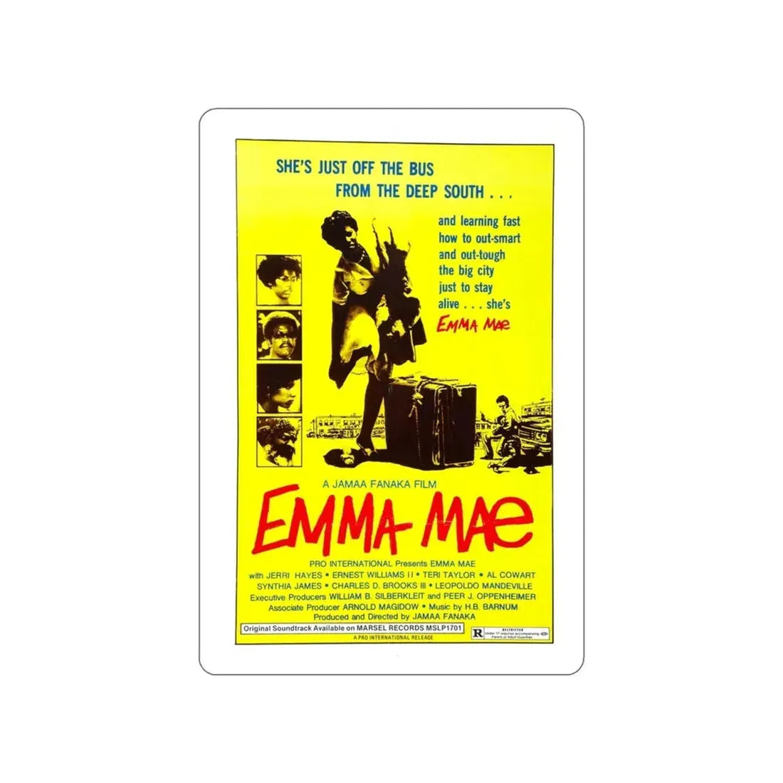 EMMA MAE (BLACK SISTER'S REVENGE) 1976 Movie Poster STICKER Vinyl Die-Cut Decal 3 Inch - The Sticker Space