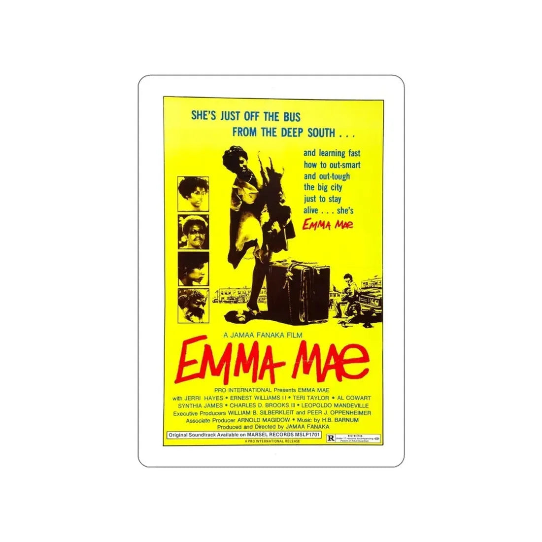 EMMA MAE (BLACK SISTER'S REVENGE) 1976 Movie Poster STICKER Vinyl Die-Cut Decal 4 Inch - The Sticker Space